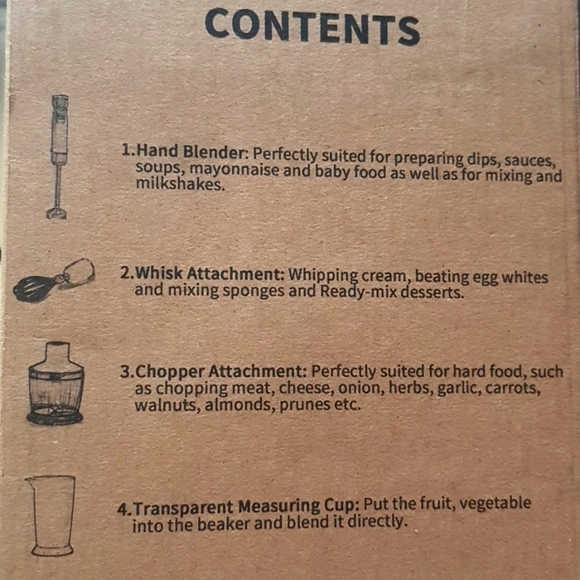 Brand new 5 pcs immersion hand blender - Picture 6 of 6